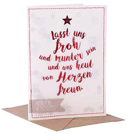 Good old Friends Weihnachtskonfettikarte Froh und munter