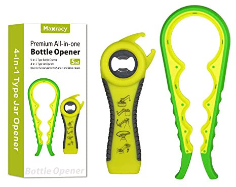Maxracy EasyTwist Glasöffner: Mühelose Deckelöffnung für schwache Hände & Arthritis | Vielseitiger Flaschenöffner | Glasöffner & Flaschenöffner