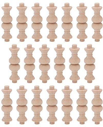 Inserto ringhiera in legno mandrino per parti decorative mobili Replaement (6.5cmx1.8cm)