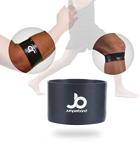 Jumperband comfort Meniskus Kreuzband Bandage (Knie/Arm) für Herren und Frauen (Sport, Fitness, Alltag) Lindert Schmerzen + Perfekte Passform + Überall Einsetzbar + Kein Verrutschen … (L)