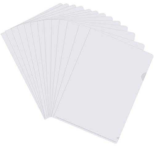 30 Stück A4 Sichthüllen Dokumentenecht, Kunststoff Dokumentenhülle, A4 Cut Flush Ordner Sichthüllen Klarsichthüllen, Oben und Seitlich Offen Aktensichthüllen (Transparent)