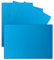 50x Einzelkarten Din A7-10,5 x 7,3 cm - 240 g/m² - Azurblau (Blau) - Blanko Mini-Karten ideal für Geschenkanhänger, Namenskarten & Visitenkarten