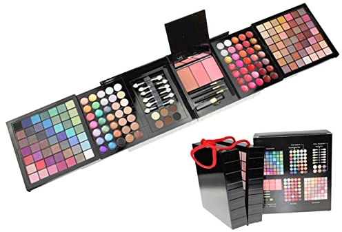 FantasyDay 177 Farben Multifunktions Exquisite Kosmetik Geschenkset Make-up Schmink Kit für Gesicht, Augen und Lippen - Makeup Paletten Schminkkoffer mit Lidschatten Palette, Lippenstift, Rouge, Puder