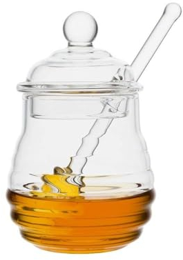 NC 250ml Glass Honey Jar with Clear Jam Jar with Swing and Lid for Home Kitchen
