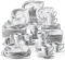 MALACASA, Série ELVIRA, 60pcs Service de Table Porcelaine Marbre, 12 Assiettes Plates, 12 Assiettes à Dessert, 12 Assiette à Soupe, 12 Tasses à Café, 12 sous-Tasses pour 12 Personnes