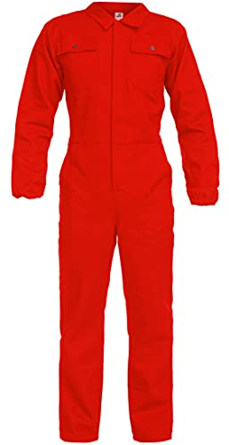BWOLF ANAX - Tuta da lavoro da uomo, 100% cotone, con 5 tasche, Colore: rosso, S