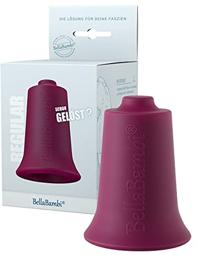 BellaBambi® Maxi solo Schröpfglas | Saugglocken aus hautverträglichem Silikon | Leichte Intensität ideal für Wellness & Massagen bei leichten Verspannung | Für Rücken Po Bauch | Regular - Brombeer