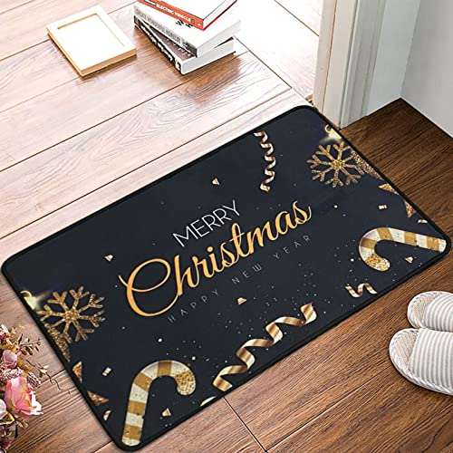 Weihnachtsteppich,60 * 40 cm,Weihnachts-Fußmatte,badezimmerteppich weihnachtsmann,Weihnachten Teppich Bodenmatte,Teppich Weihnachtsdekor,rutschfest Waschbar Weihnachtsteppich für Wohnzimmer