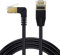 AWADUO Câble Ethernet Cat 8 - Câble réseau LAN pour intérieur et extérieur - Mâle à 90 angles mâle - Câble Internet plat RJ45 haute vitesse - Diamètre extérieur : 3,8 mm (M à 90 ° M)
