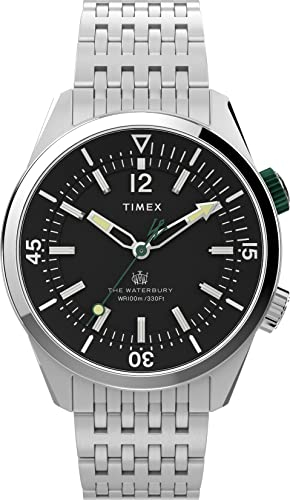 Timex Herren Analog Quarz Uhr mit Edelstahl Armband TW2V49700VQ