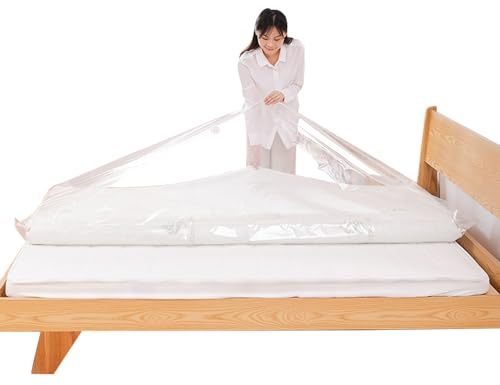 Vacuum Storage Bags for Mattresses, 180x85cm Waterproof Sealable Vacuum Seal Mattress Bag with Zip Reusable Space Saver Bags for Mattress,Clothes, Compress Mattress By 85%, No Vacuum Pump
