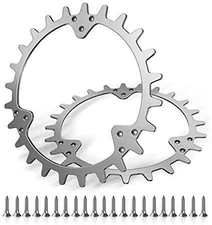 2 Piezas de Acero Inoxidable para Robot cortacésped 420/320/430X/435X/440/450X, tamaño de Rueda de 255 mm, 18 Tornillos de Acero Inoxidable para más Agarre, Accesorios para Robot
