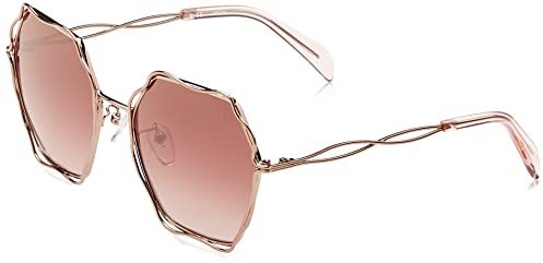 TOUS STO445 Brille, Shiny Red Gold, 57 für Damen, Shiny Red Gold