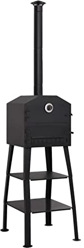 Tidyard Horno para Pizzas Exterior, 2 Piedras de Barro refractario,Pizzera de Calidad,Horno de leña Premium para el jardín Exterior Patio