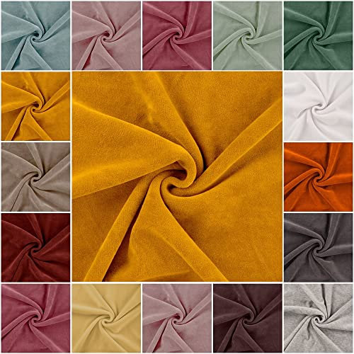 Nickistoff Nicky Velours | viele Farben | Uni | Ökotex | ab 50 cm (ocre)