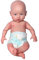 Farious 42cm realistische Vollsilikon-Babypuppe, lebensechte wiedergeborene Babypuppen, Spielzeug und Sammlerstück. Mädchen mit Glatze 029