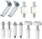 UFURMATE 2 kits de pièces de réparation de quincaillerie de porte de placard pliante, y compris pivots supérieurs, pivots inférieurs, Top Guide Wheels, Pivot Brackets, Springs