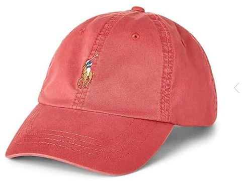 POLO RALPH LAUREN Herren-Chino-Ballmütze aus Baumwolle, Nantucket rot, Einheitsgröße
