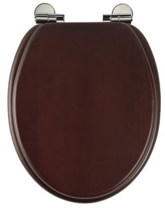 Roper Rhodes Traditional Soft Close Toilet Seat with Secure Fix-Mahogany