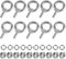 10 Pack M4 Eyebolt with Nut, M4 Screw Eye Bolts with Nuts Stainless Steel Heavy Duty Eye Bolt Male Screw Thread Ring Shoulder Eye Bolts