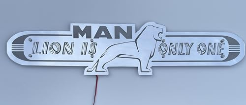 MAN LKW Led Rückwanschild 100x25cm, MAN LKW zubehör, MAN logo beleuchtet