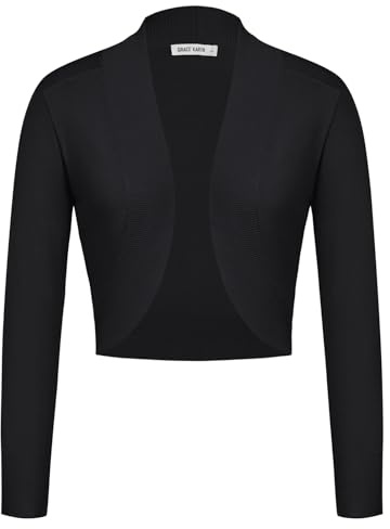 GRACE KARIN Women's Cropped Boleros Shrugs Long Sleeves Open Front Cardigan Sweater