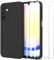 MOONESS Cover per Samsung Galaxy A25 5G (6,5) Custodia,Con 2 Pellicola Vetro Temperato Morbida Sottile Liquid TPU Case per Samsung Galaxy A25 5G - Nero