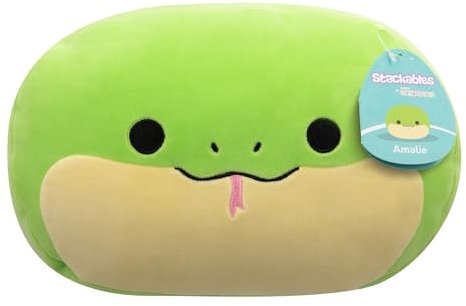 Squishmallows SQCR06551 - Amalie die Schlange 30 cm Stackables, offizielles Jazwares Plüsch, superweiches Kuscheltier