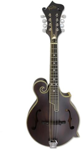 Koda F Style Mandolin, Scroll Top and F Holes, Satin Walnut