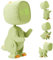 DAWRIS Wecker Digitaler Wecker Kinder Ohne Ticken, Kinderwecker Jungen Alarm Clock Dino Wecker mit Variabler Form, Schlummer, Nachtlicht Timer, 6 Weckmusik, Einstellbare Helligkeit & Lautstärke (Grün)