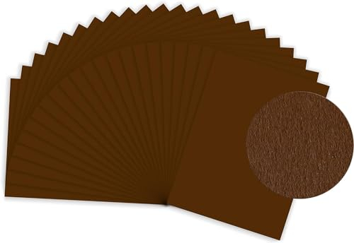 Sumico Tonzeichenpapier 50x70cm 50 Bogen schwarz I Bastelpapier 130g/m² I dickes Ton-Papier zum Basteln & Malen I Bastel-Pappe umweltfreundlich verpackt I Tonkarton bunt für Kinder, DIY (Schokobraun)