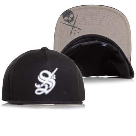 Sullen Clothing Snapback Cap Heavy Hitter Schwarz Basecap Tattoo Mütze Schädel