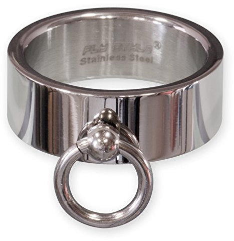 Fly Style 'Ring der O' aus Edelstahl - Slave Ring - Finger-Ring Damen Herren Schmuck, Ring Grösse:18.5 mm, Oberfläche:Poliert