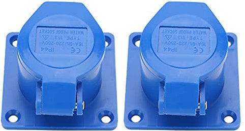 Presa di corrente industriale, 2 connettori impermeabili monofase antideflagranti 16A a 3 fori, adattatori per industria, agricoltura, industria chimica