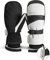 Clivetalos Winter-Fäustlinge für Herren und Damen, Snowboard-Fäustlinge, wasserdicht, kaltes Wetter, isolierte Handschuhe, Schneesport, Weiß, L-XL