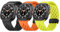 NotoCity Bracelet pour Samsung Galaxy Watch Ultra, Bracelet en Silicone pour Galaxy Watch Ultra 47mm pour Hommes Femmes, Magnétique Réglable Bracelets Souple et Respirante(Noir+Jaune fluo+L'orange)