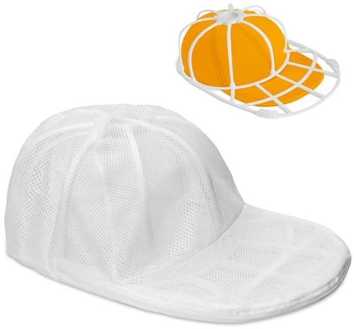 HOSSOM Lavadora de Sombrero de Gorras de BéIsbol, limpiador de sombreros protector de marco con bolsa de malla,Organizador Gorras Desmontable para Lavadora y Lavavajillas