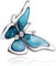 Amuefer Blauer Schmetterling Charms für Armbänder 925 Sterling Silber mit Cubic Zirkonia Anhänger für Halsketten Geburtstag Weihnachten Schmuck Geschenke für Frauen