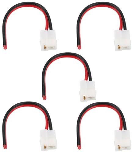 OTOTEC 5 Stück 2-poliger T-Stecker Zur Reparatur von Lichtmaschinen 15 cm Vorverdrahtetes Pigtail-Anschlusskabel 16 AWG Elektrischer Anschluss für Kfz-Ladesysteme