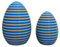 AcubycArt Große Deko-Ostereier (2er-Set) (Blau/Grau)