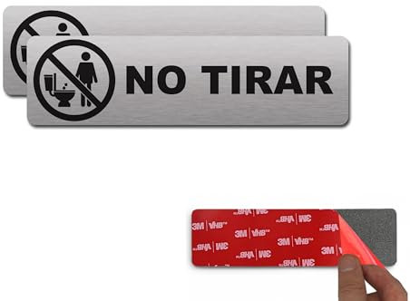 2 unidades de Señal Adhesiva | Acabado premium - 18 x 5 cm - Grosor 0.8mm (No Tirar)
