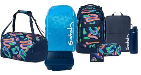 Satch Pack Kollektor Edition Schulrucksack Set 8tlg. inkl. Brotdose und Trinkflasche (Crazy Twist)