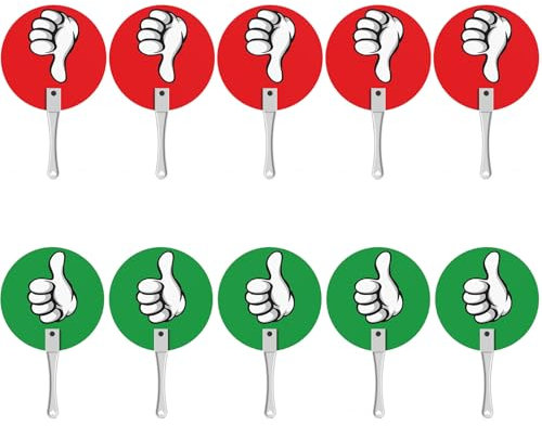 IOIUSKKU Set di 10 palette di ricambio per scopi di voto, forniture e cartelli per aste, in ABS, per veri e falsi voti.