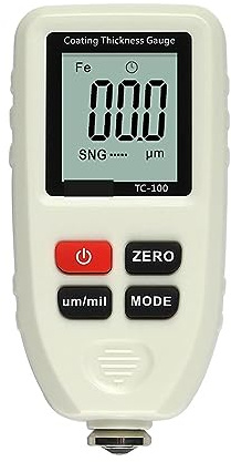 Jauge d'épaisseur, TC100 testeur d'épaisseur de Film de peinture de voiture mesure FE/NFE deux Instrument de peinture automobile manuel(blanc)