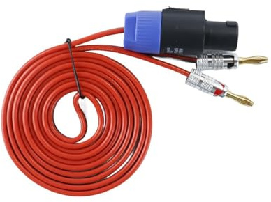Hoite Speakon-Kabel mit Bananenstecker auf Stecker – Doppelte Bananenstecker für Lautsprecher, Leistungsverstärker, Bühnenmonitore (2 m)