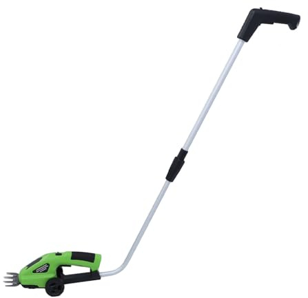 Saluaqui Cordless Hedge Trimmer 4 in 1 Alloy Steel Handheld Electric Shrub Grass Shear Cutter with Battery USB Cable for Garden Lawn