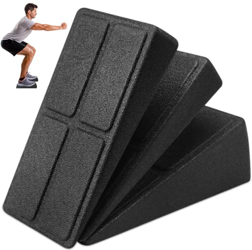 3Pcs Wadendehner, Strapazierfähigem EPP-Schaum Wadentrainer Keil, Praktisch Schrägbrett Fitnessgeräte für Squat-Training, Wadenstreckung, Plantarstretching, Wadenmobilisierung & Dehnen