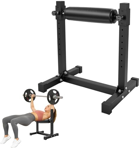 Bulgarischer Split Squat Stand, Einbein-Kniebeugenroller 9-fach höhenverstellbar bis 200kg Kniebeugenständer für Heim-Fitnessstudio Krafttraining Carbonstahl
