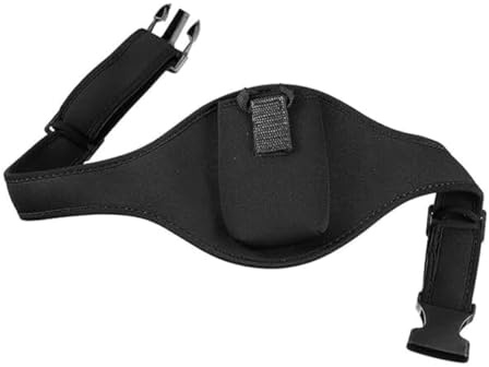 HAGNA 1 Pieza Cinturón De Micrófono, Cinturón De Micrófono Bolsa De Cintura Ajustable Bolsa De Micrófono De Neopreno Para Instructores De Fitness Hablar En (Negro)