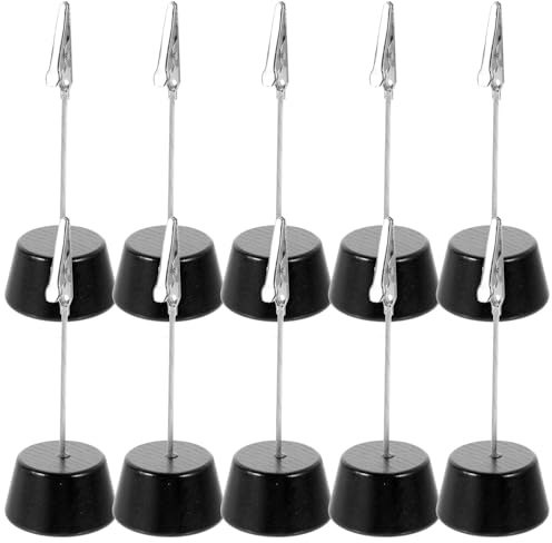 COHEALI 10 Stück Memo Clip Halter in Schwarz Stabiler Fotoshalter und Büro Zubehör für Weihnachten und Charity Ball Dekorativ und Praktisch